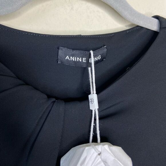 NWT Anine Bing Amaya Mini Black Dress Size XS - Picture 8 of 11